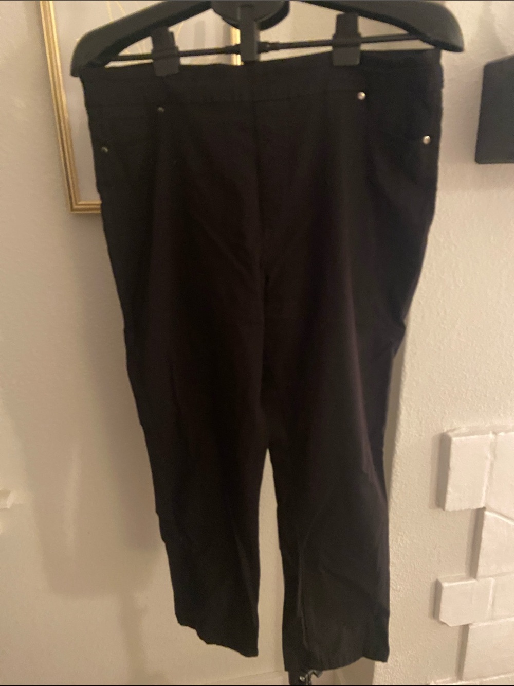 Mario Serrani Black Straight-Leg Pull-On Pants